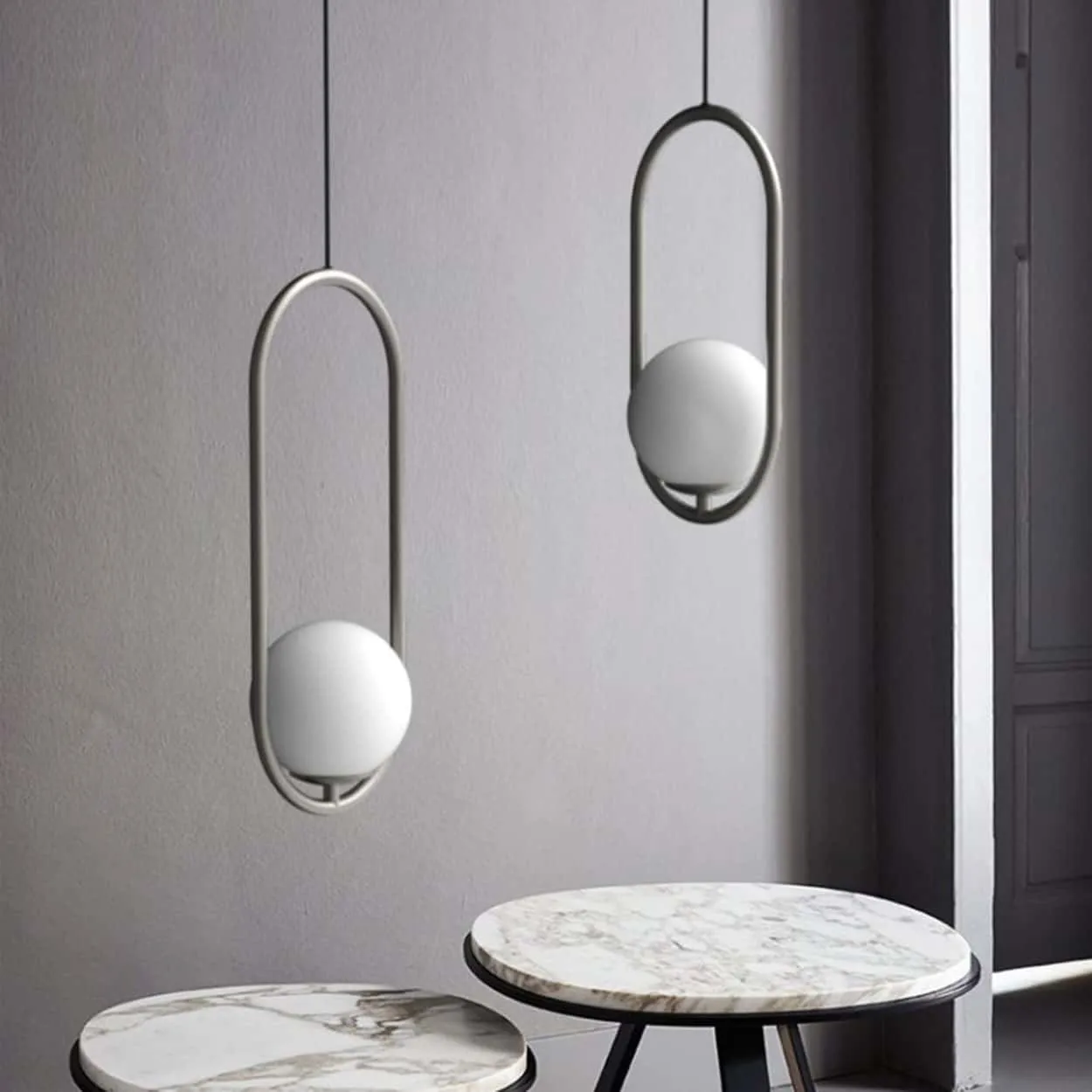 Insuppar Oval Ring Ball Pendant Lamp