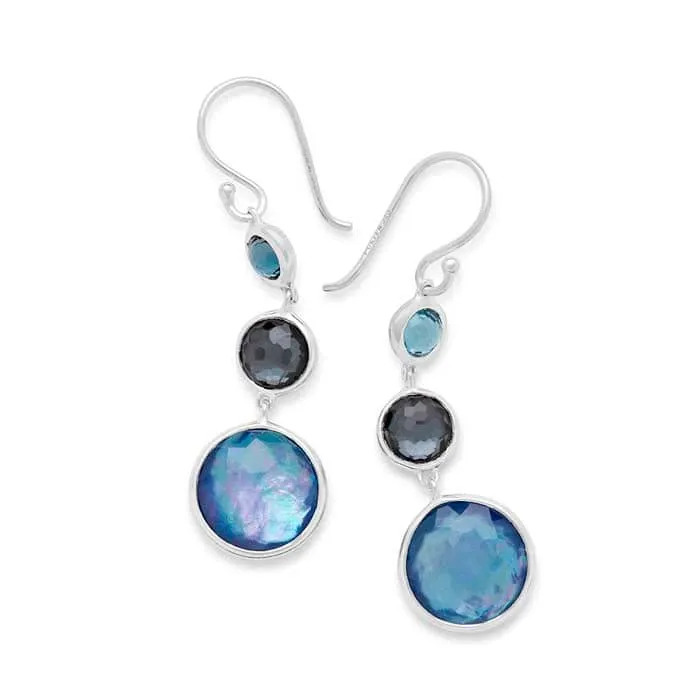 Ippolita Lollipop Lollitini Eclipse 3-Stone Drop Earrings in Sterling Silver