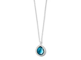 IPPOLITA Rock Candy Sterling Silver and 18K Yellow Gold Teardrop Pendant in Blue Topaz