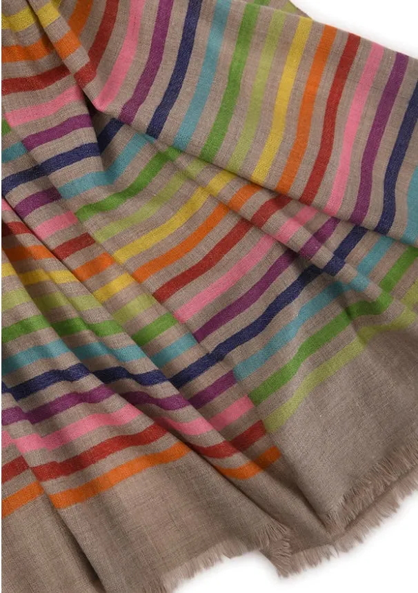 KASHMIR LOOMS~ Rainbow pashmina scarf