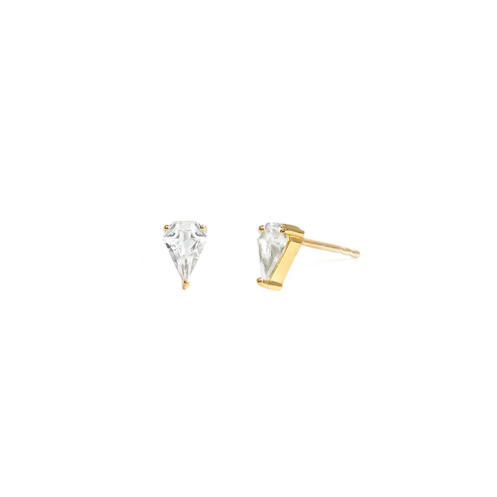 Kite Studs | White Topaz