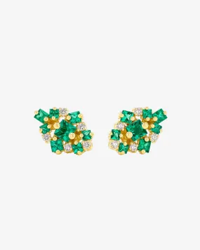 La Fantaisie Star Emerald Studs