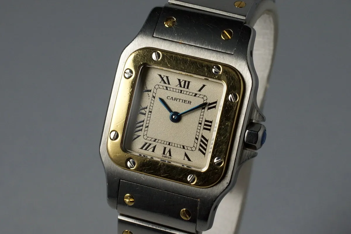 Ladies Two Tone Cartier Santos 1057930 Quartz