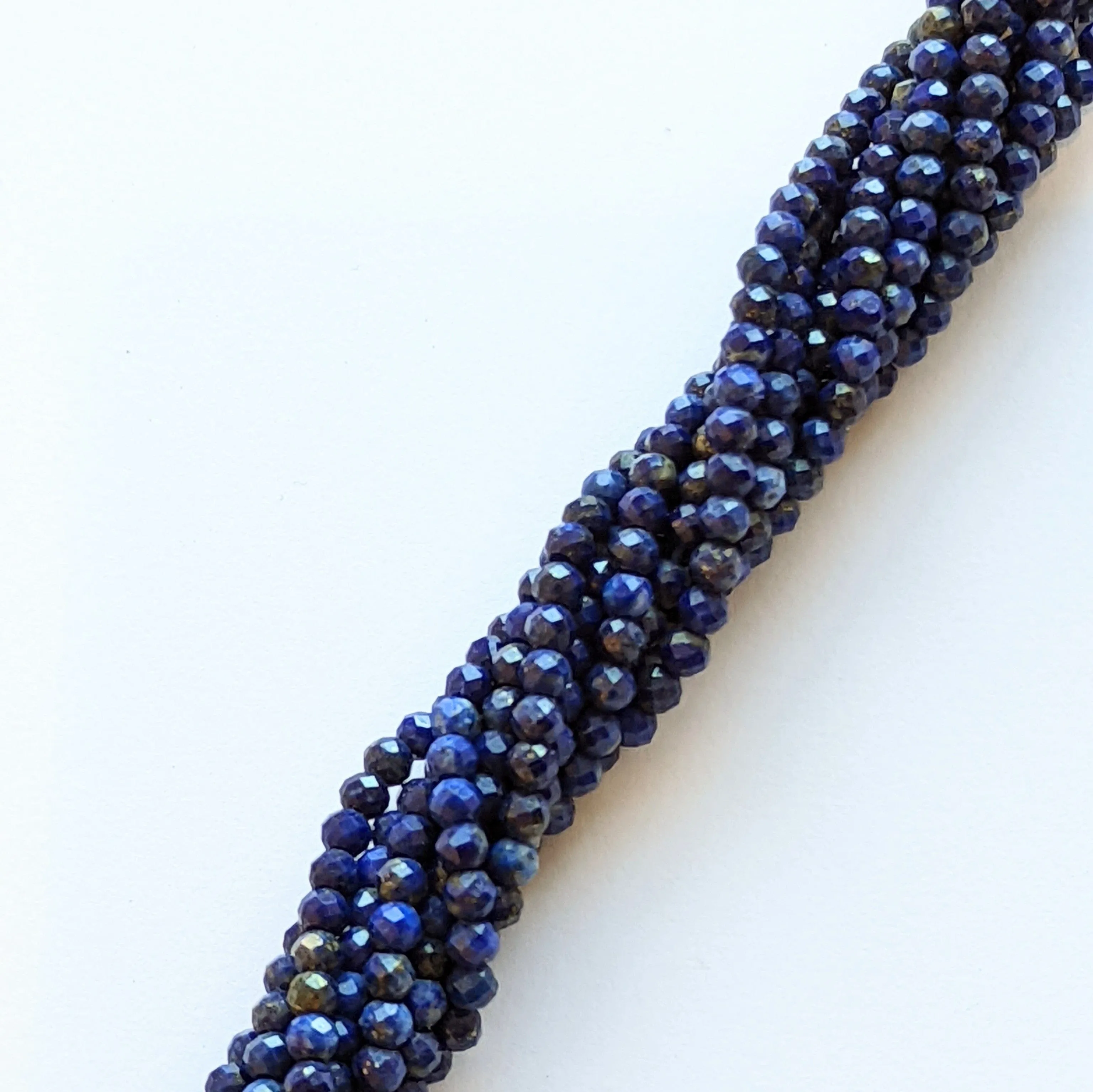 Lapis Lazuli 3-4mm Faceted Rondelle Beads 15" Strand