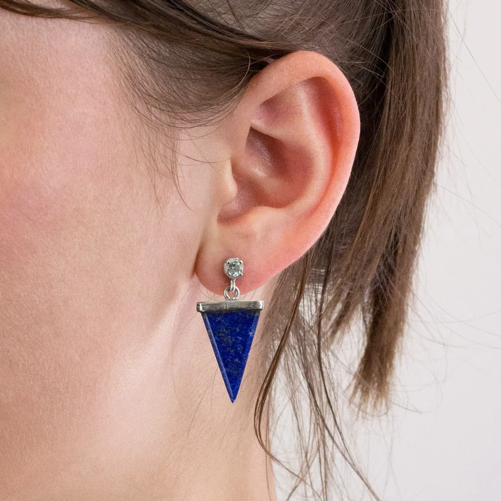 Lapis Lazuli and Blue Topaz Drop Earrings