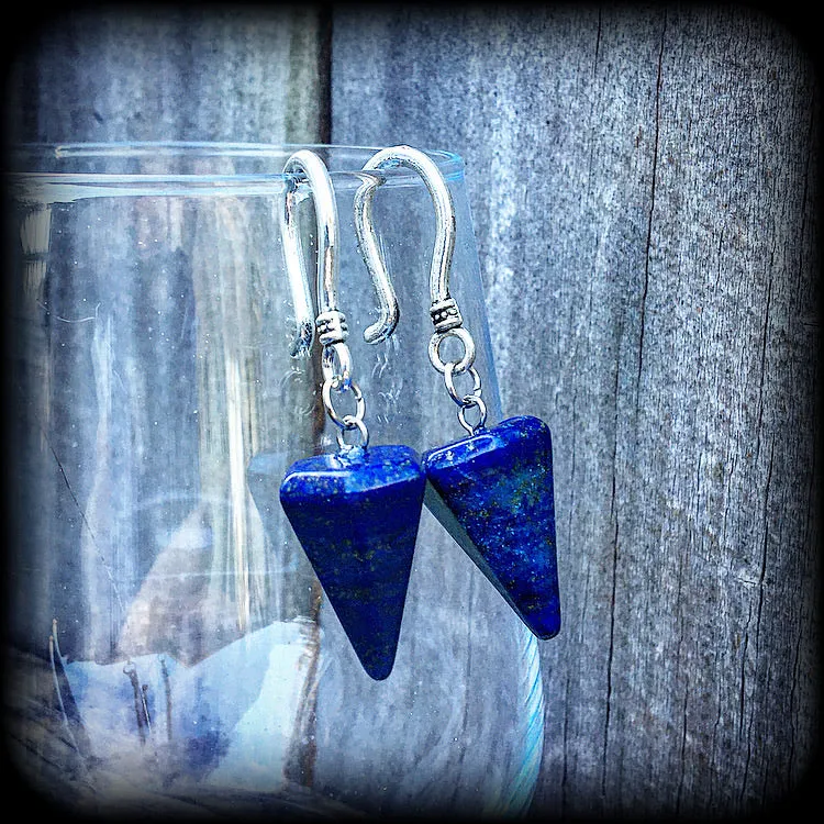 Lapis Lazuli earrings-Gemstone earrings