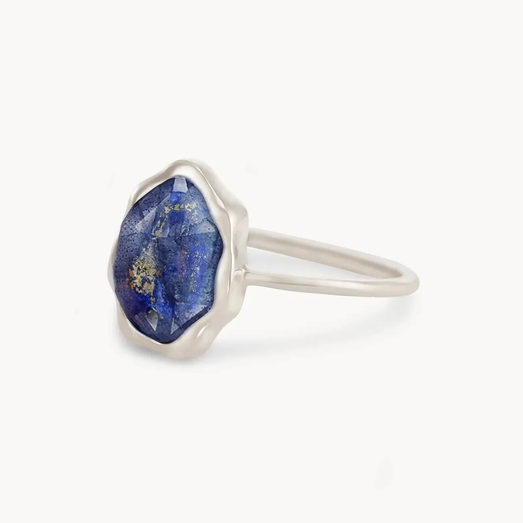 lapis lazuli mood ring silver - sterling silver, lapis lazuli