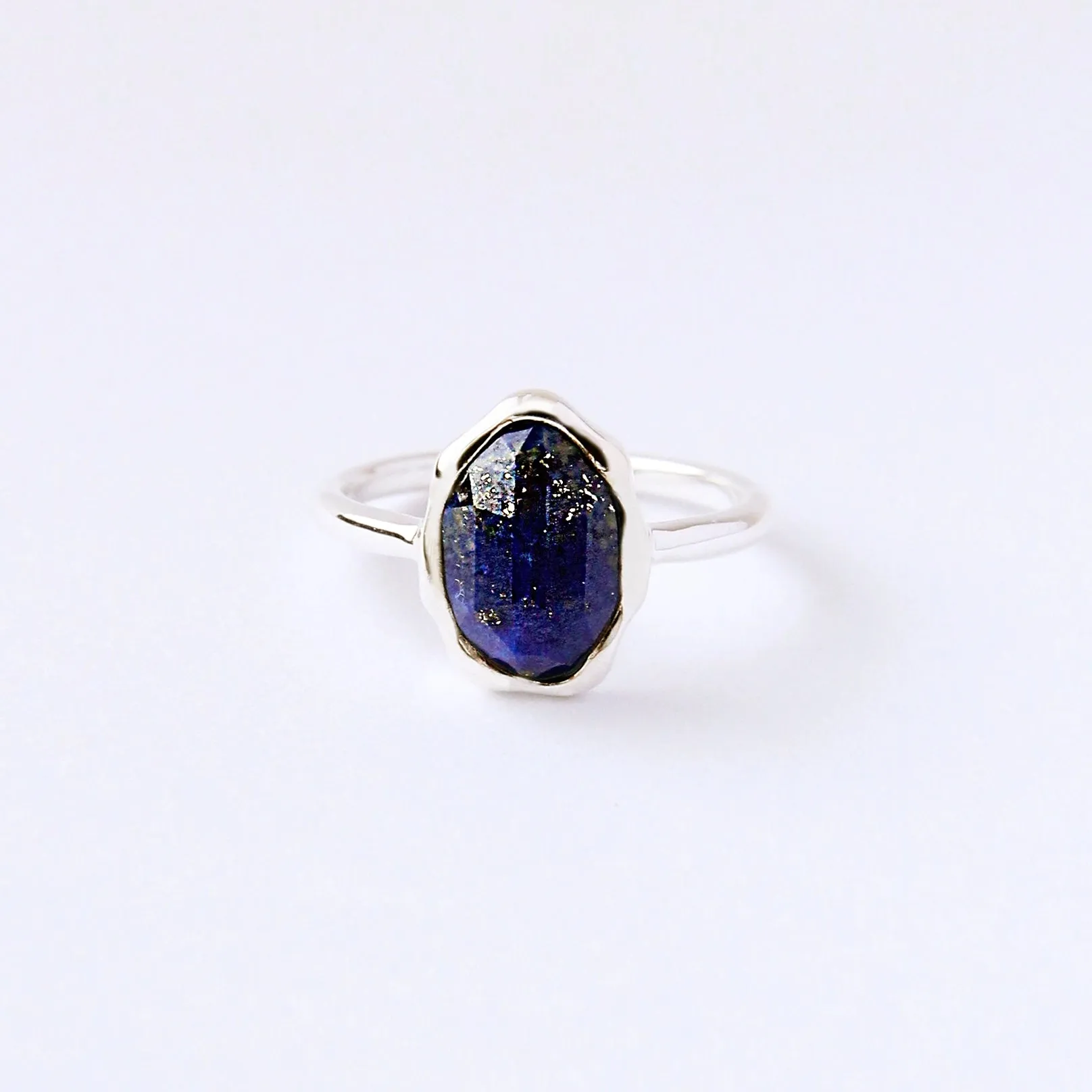 lapis lazuli mood ring silver - sterling silver, lapis lazuli