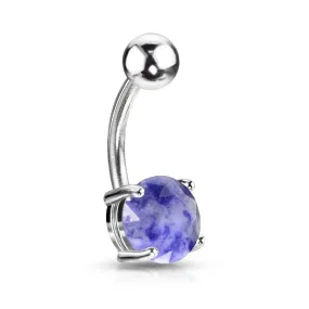 Lapis Lazuli Semi Precious Stone Belly Ring