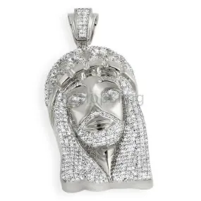 Large Jesus Micro Pave CZ Hip Hop Pendant