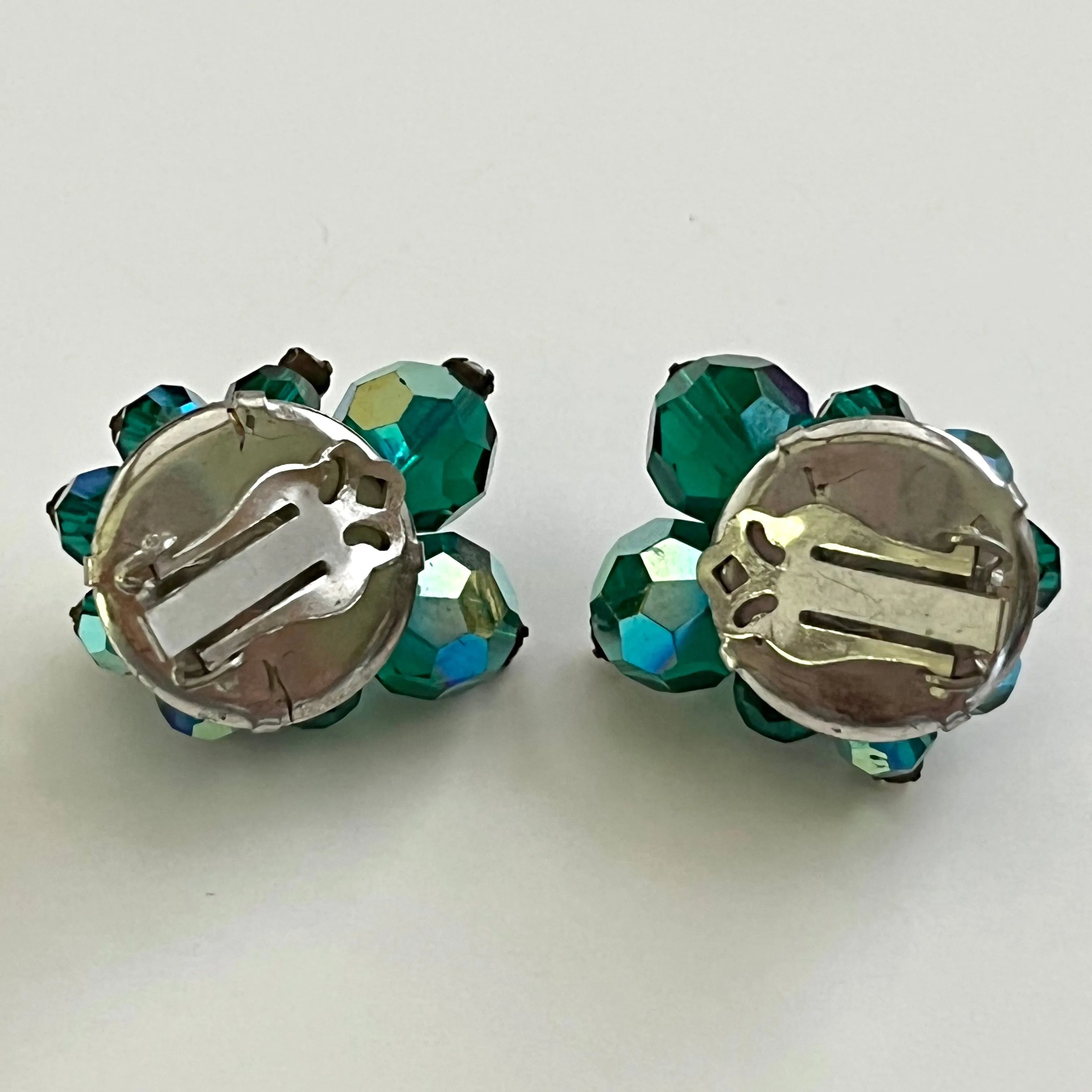 Late 50s/ Early 60s Aurora Borealis Rhinestone Earrings