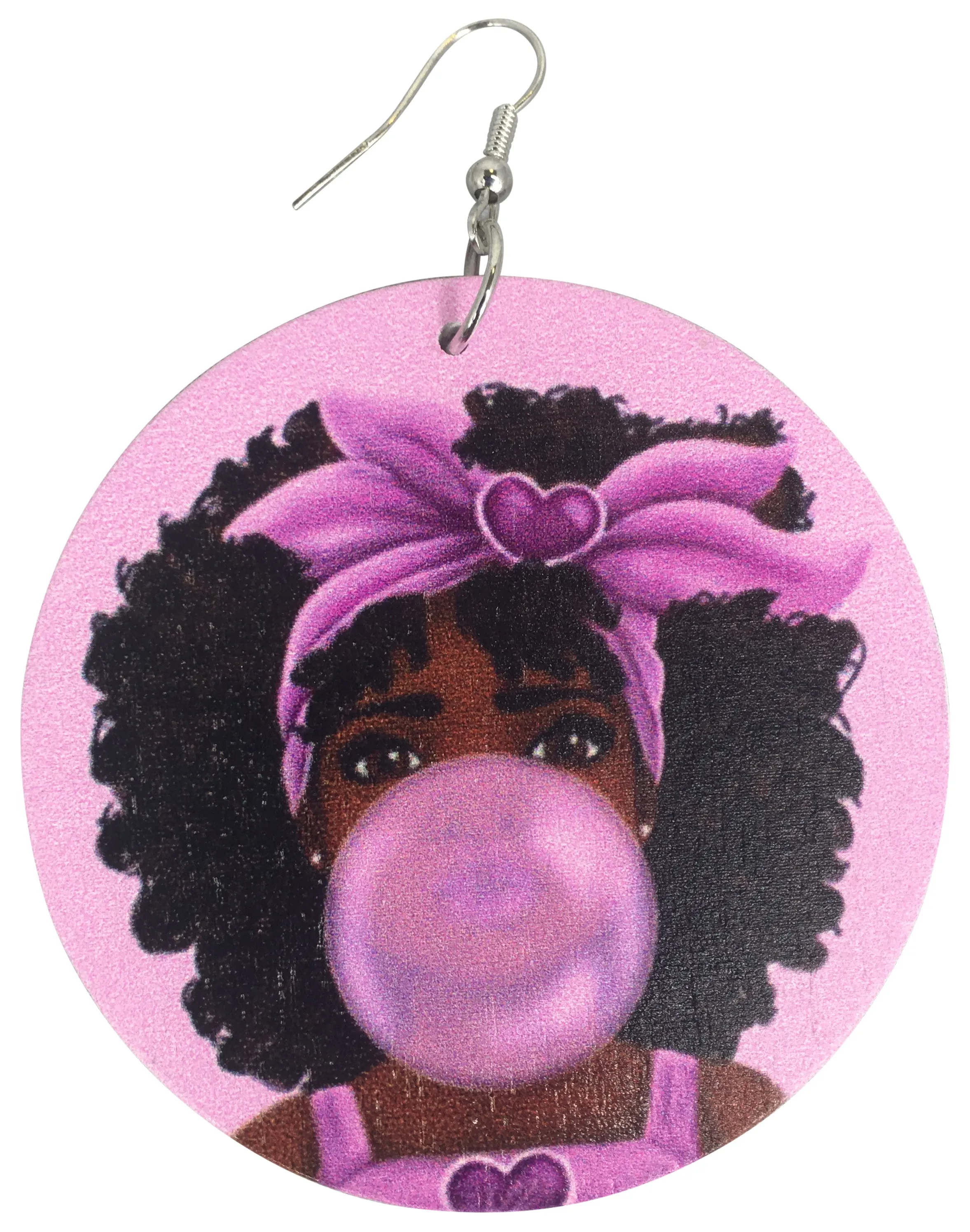 Leikeli - Chew Pon Ya Bubble Gum Earrings - Pink blowing bubbles jewelry