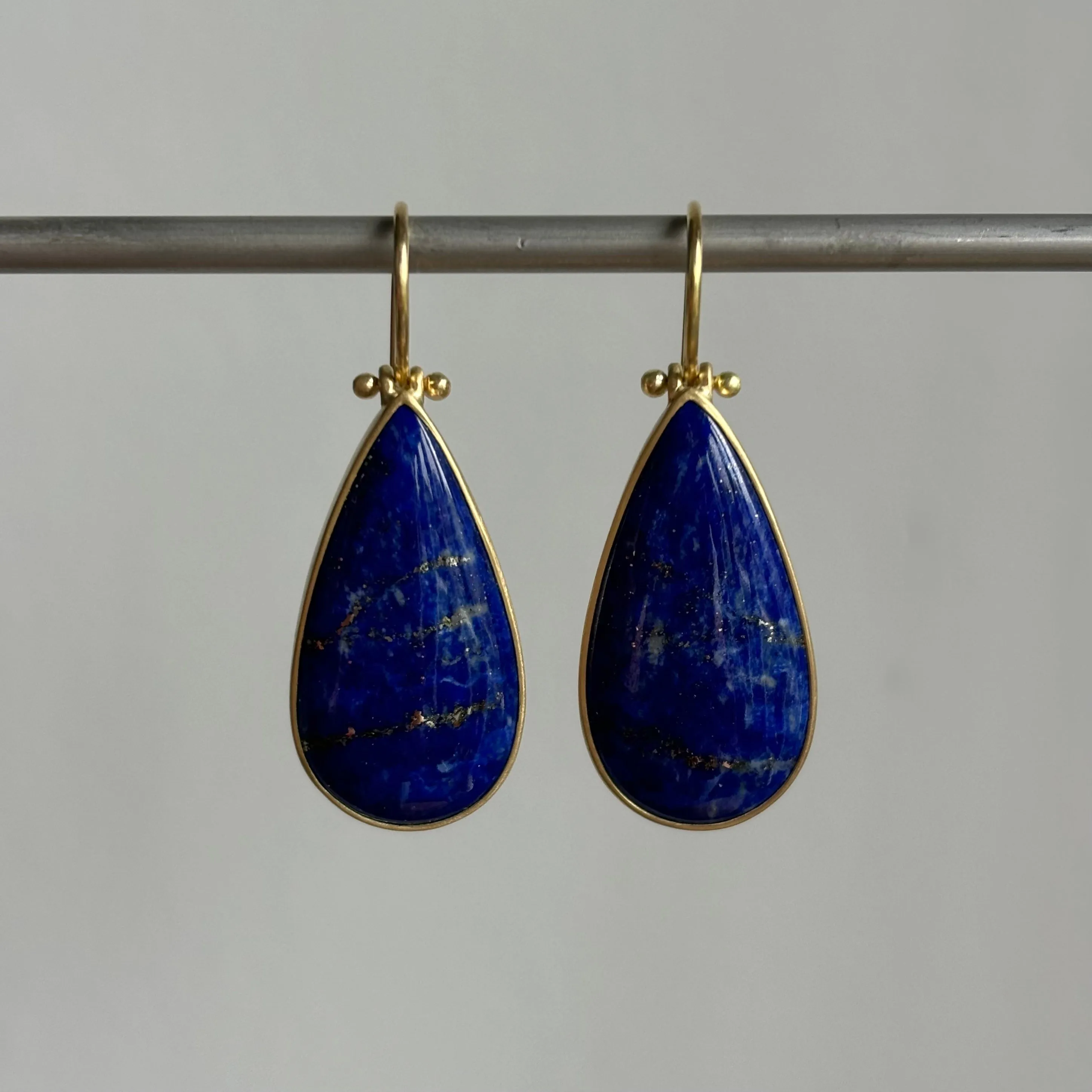 Long Lapis Drop Earrings