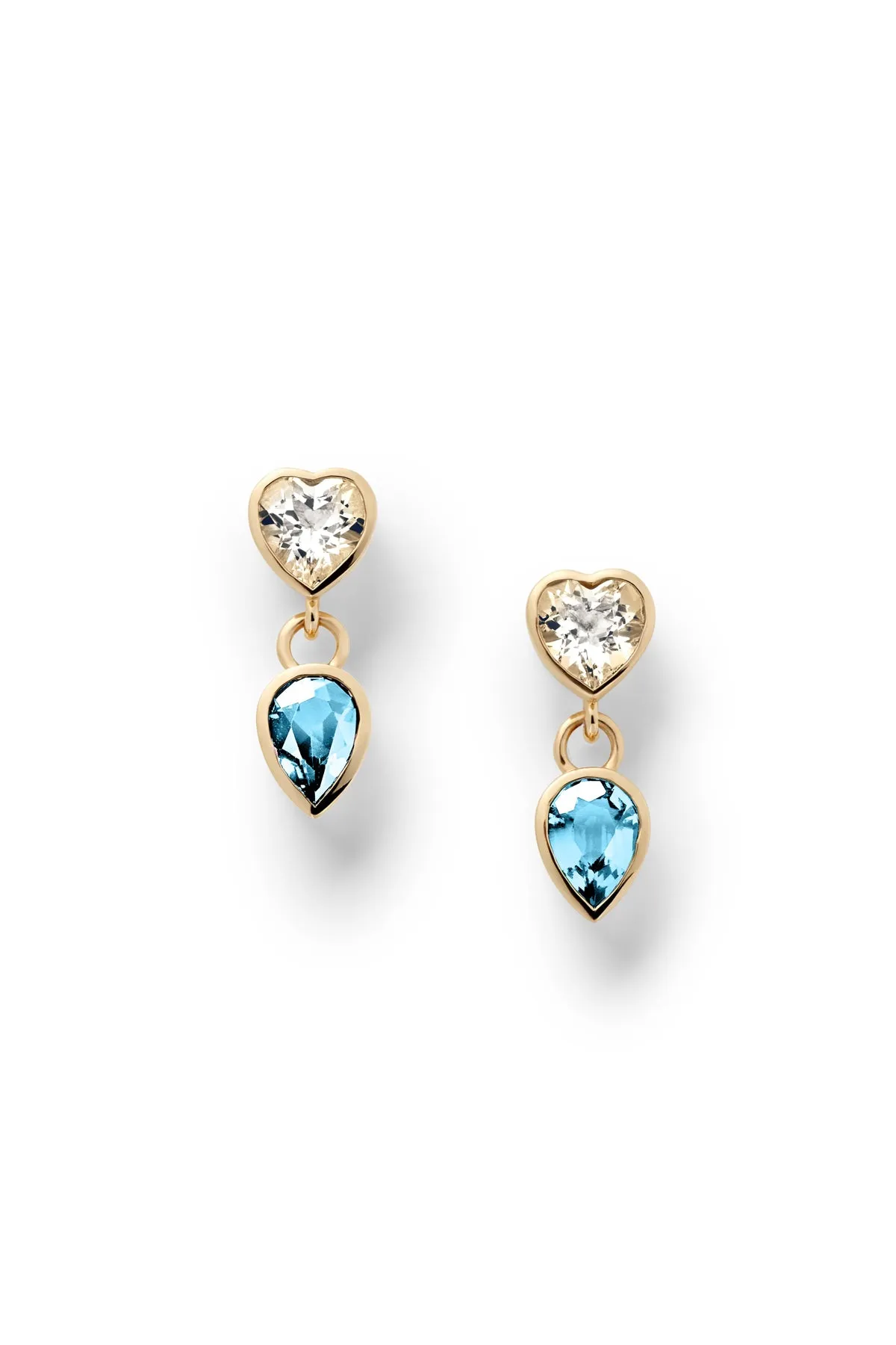 Lover   Tear Double Drop Earrings