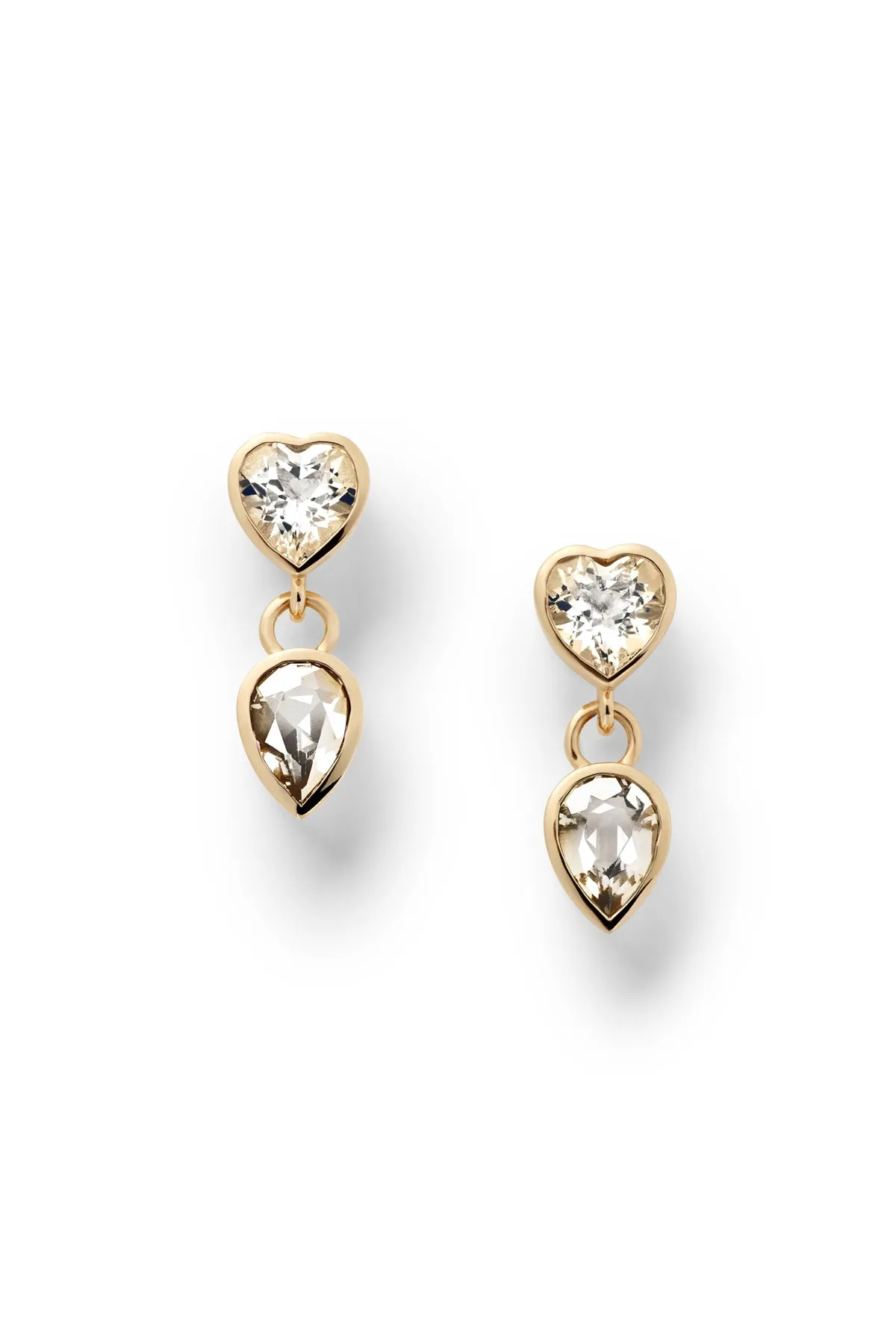 Lover   Tear Double Drop Earrings