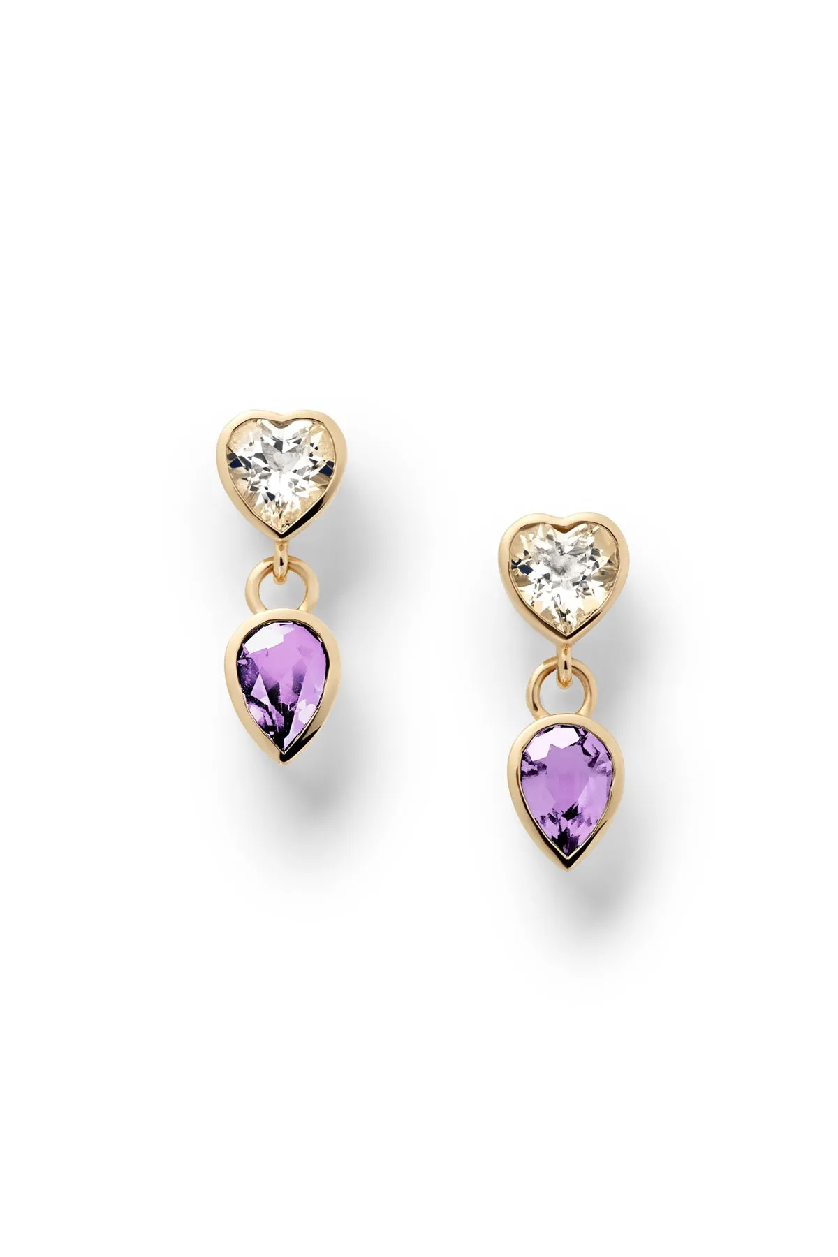 Lover   Tear Double Drop Earrings