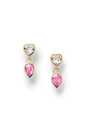 Lover   Tear Double Drop Earrings