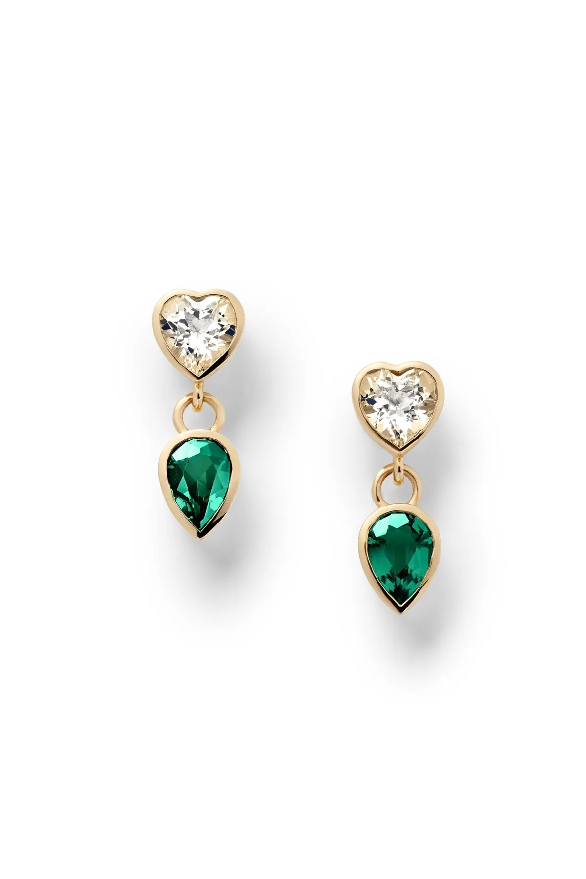 Lover   Tear Double Drop Earrings