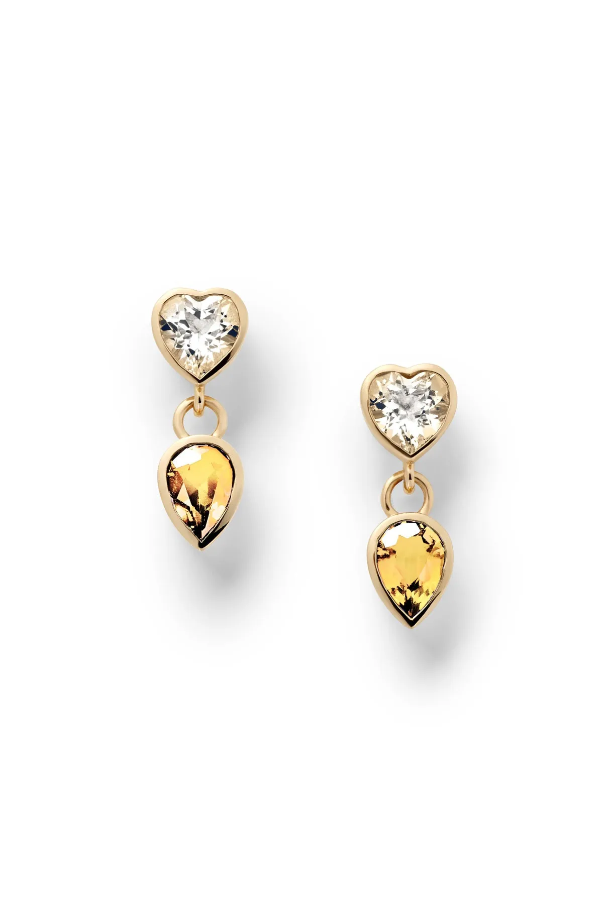 Lover   Tear Double Drop Earrings