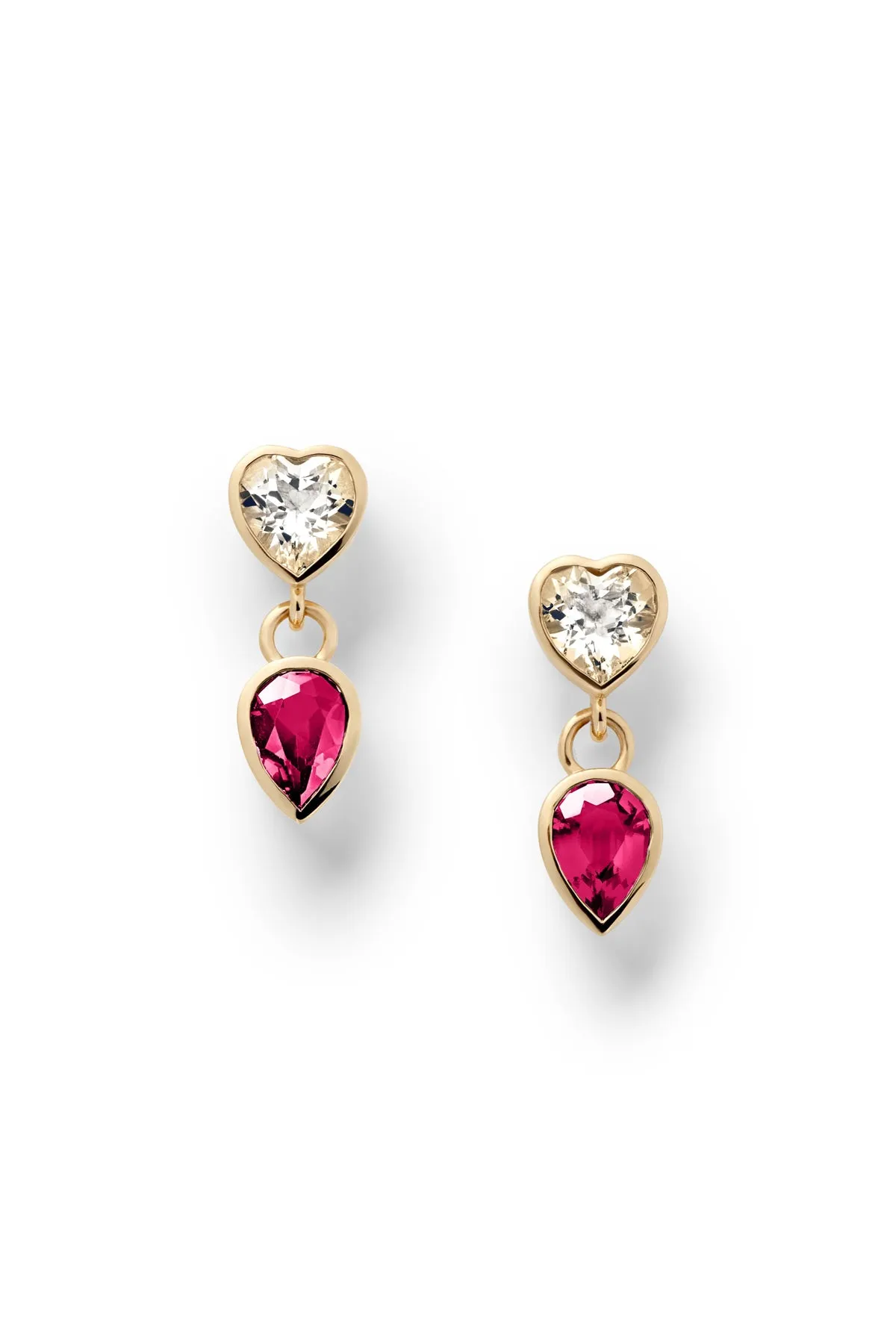 Lover   Tear Double Drop Earrings