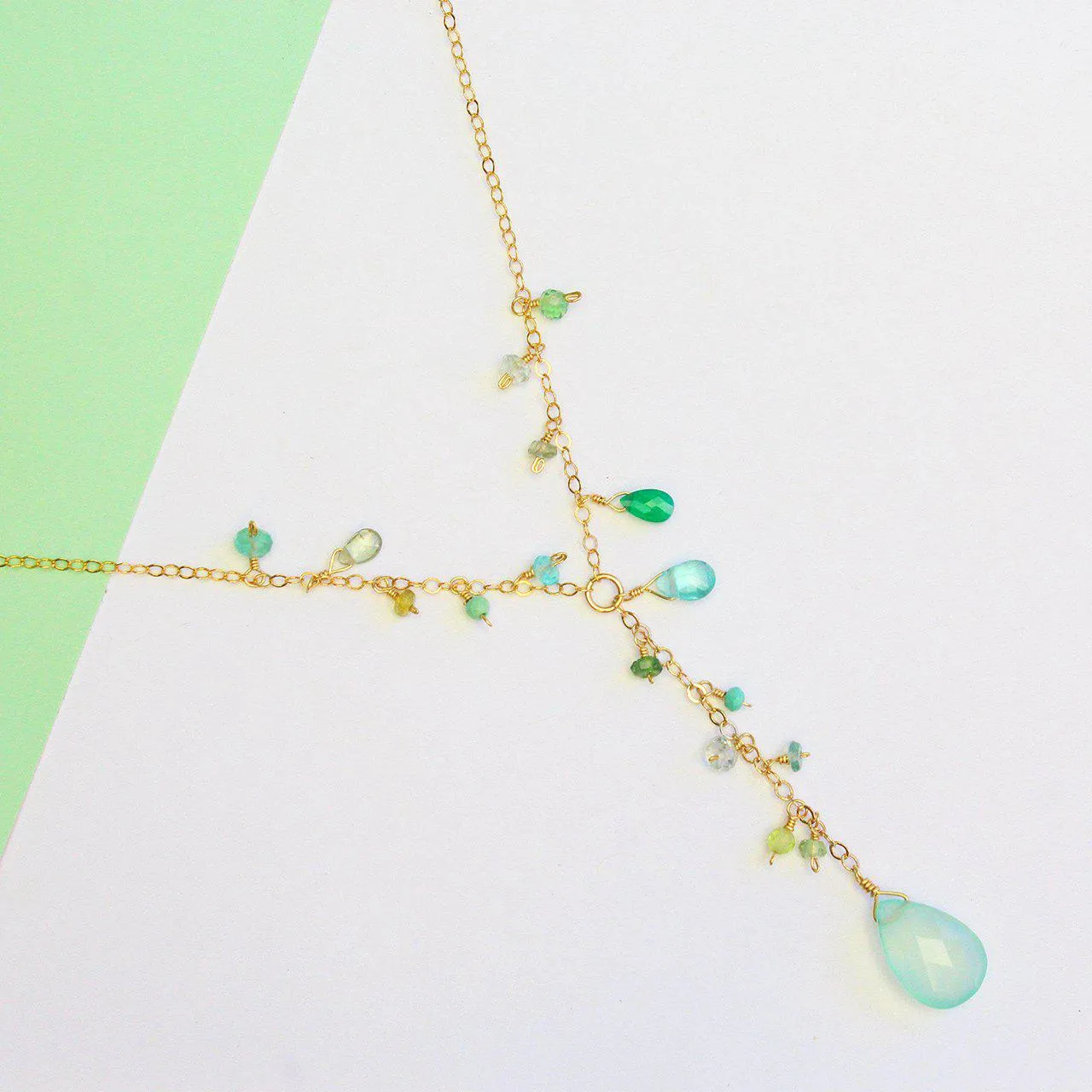 Luxe Treasure Necklace: Fresh Mint