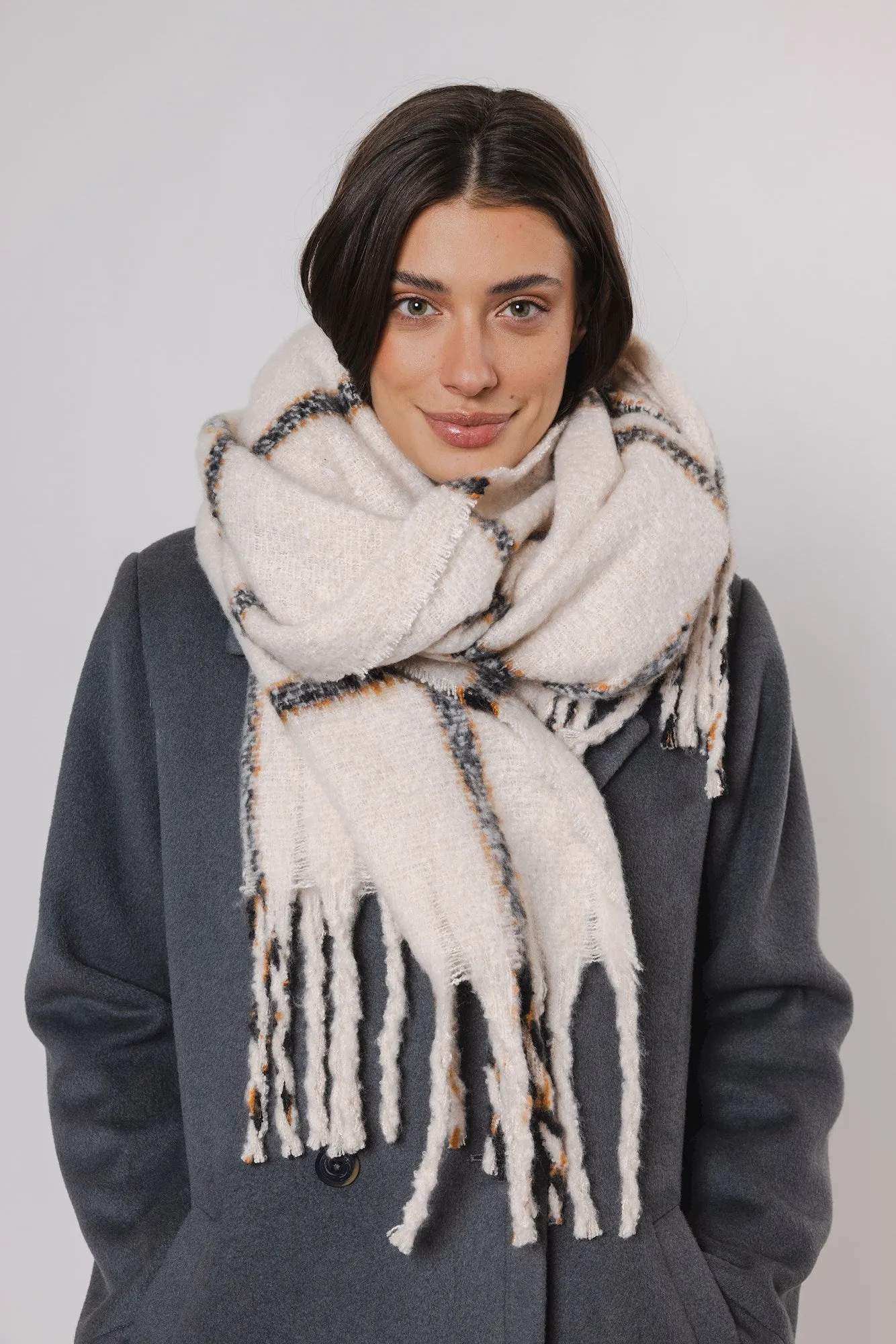 Malika Birch Check Scarf