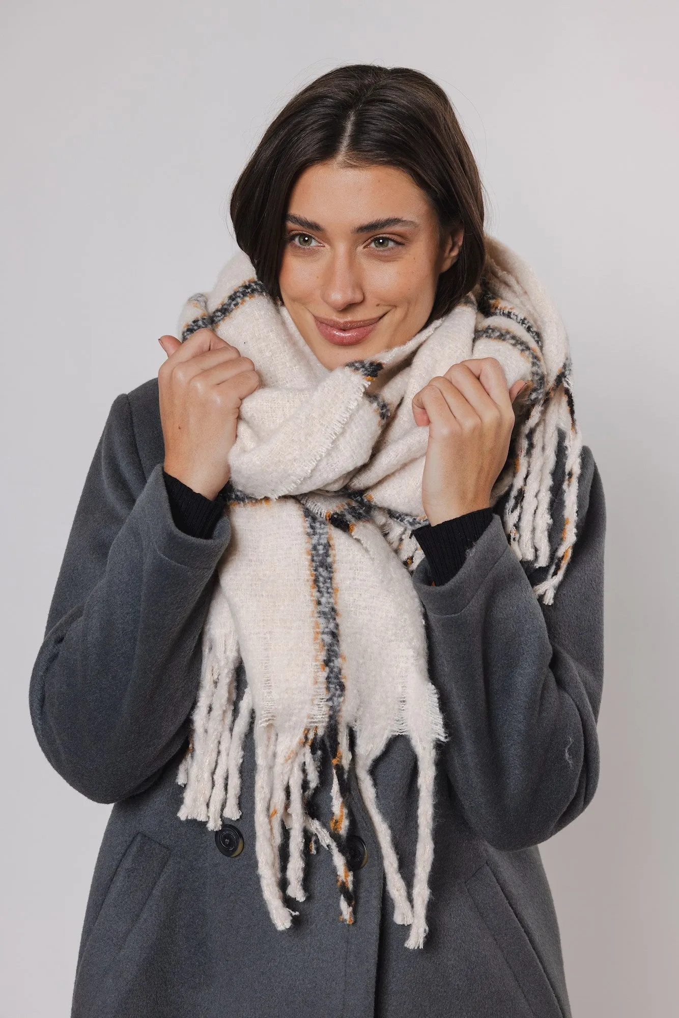 Malika Birch Check Scarf