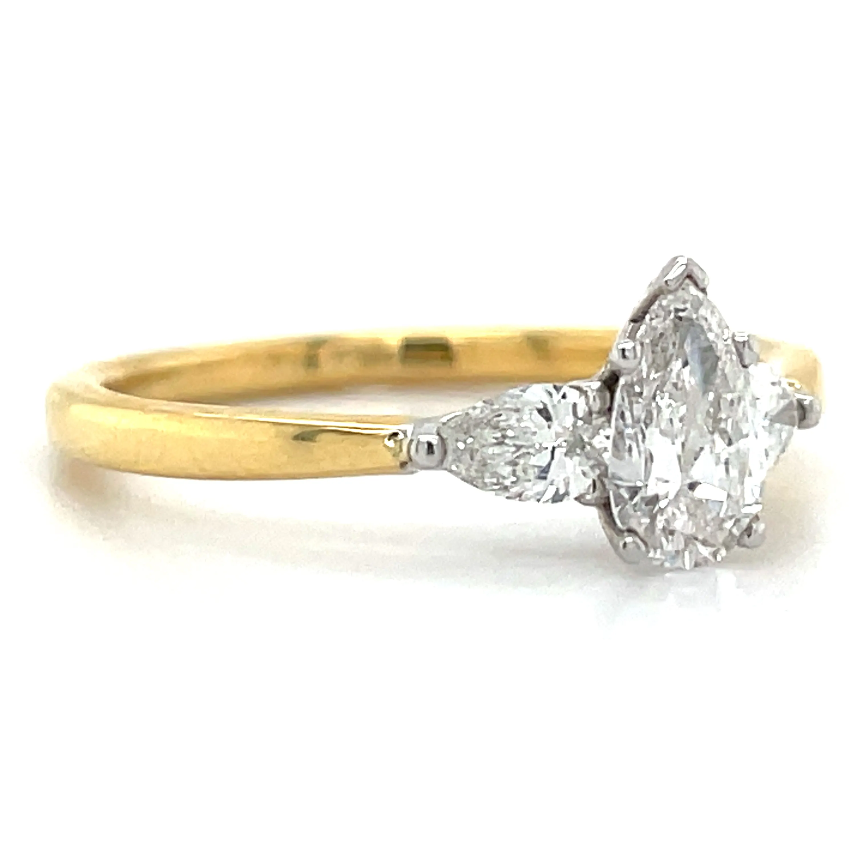 Maya - 18ct Yellow Gold 0.72ct Pear Earth Grown Diamond Engagement Ring