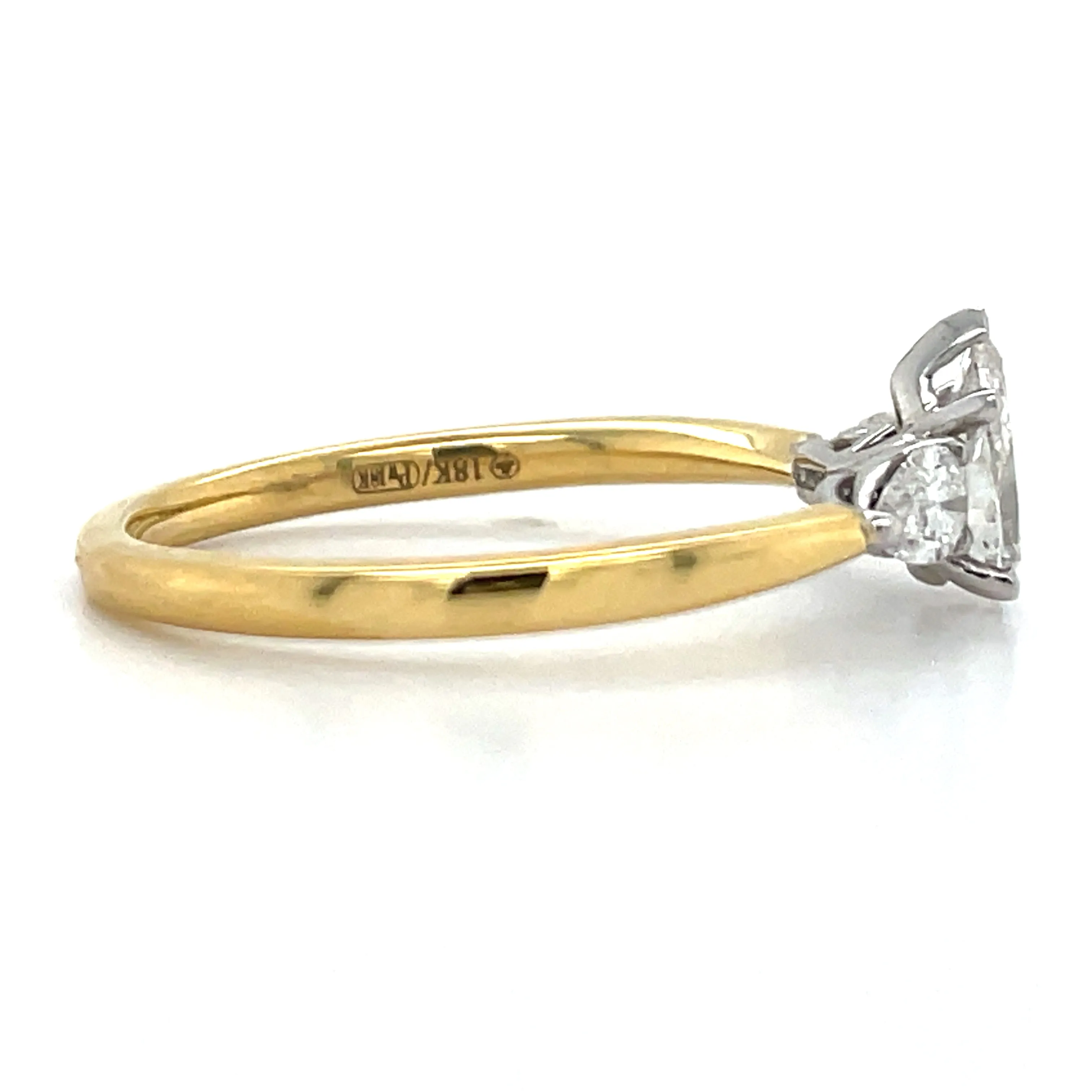 Maya - 18ct Yellow Gold 0.72ct Pear Earth Grown Diamond Engagement Ring