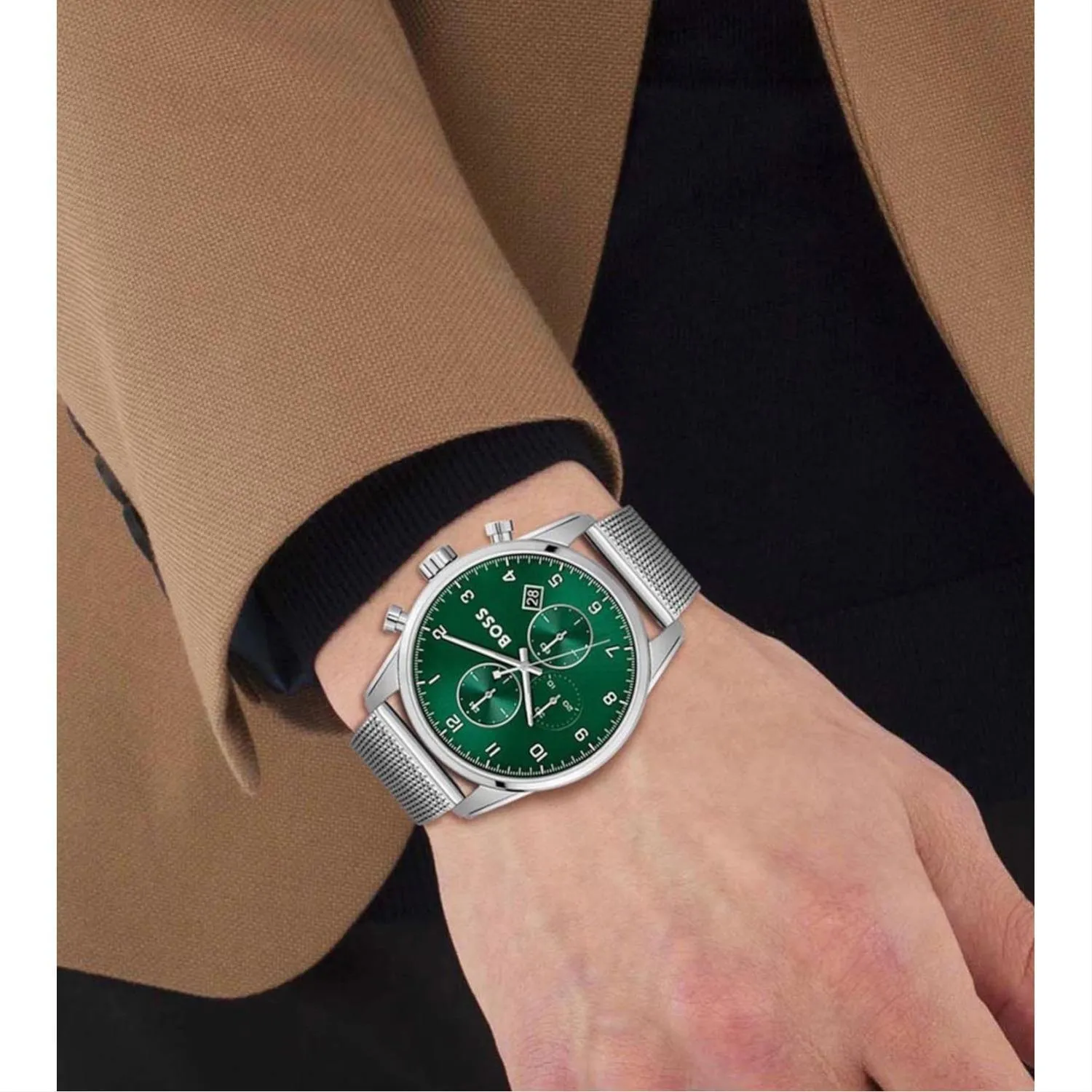 Men Green Analog Stainless Steel Watch 1513938