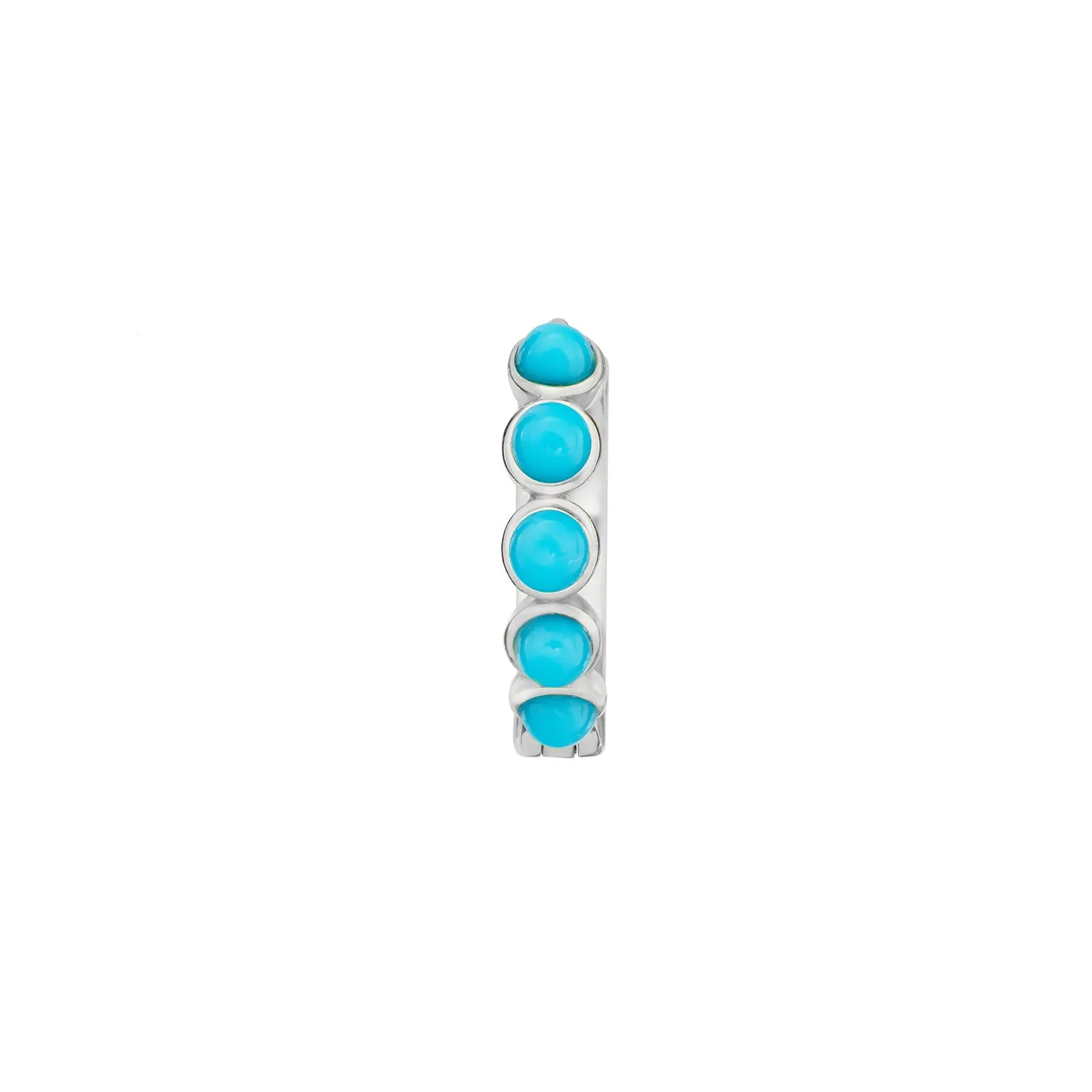 Men's Single Azure Turquoise Huggie Hoop