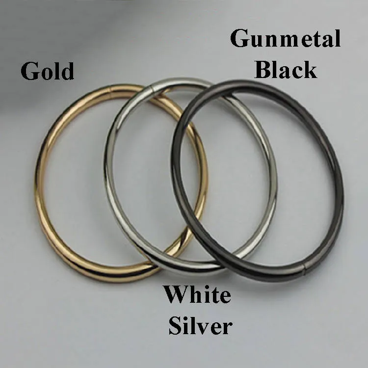 Metal Round O Ring Open Split Ring Hoop Loop Belt Buckle Dreamcatcher Macrame Gold Silver 50 100 125mm Thick Purse Handle Keyring Non Welded