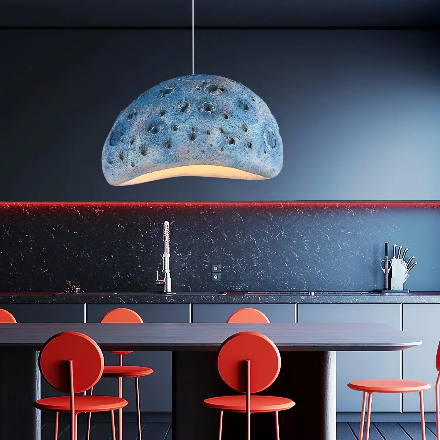 Meteorite Crater Pendant Lamp