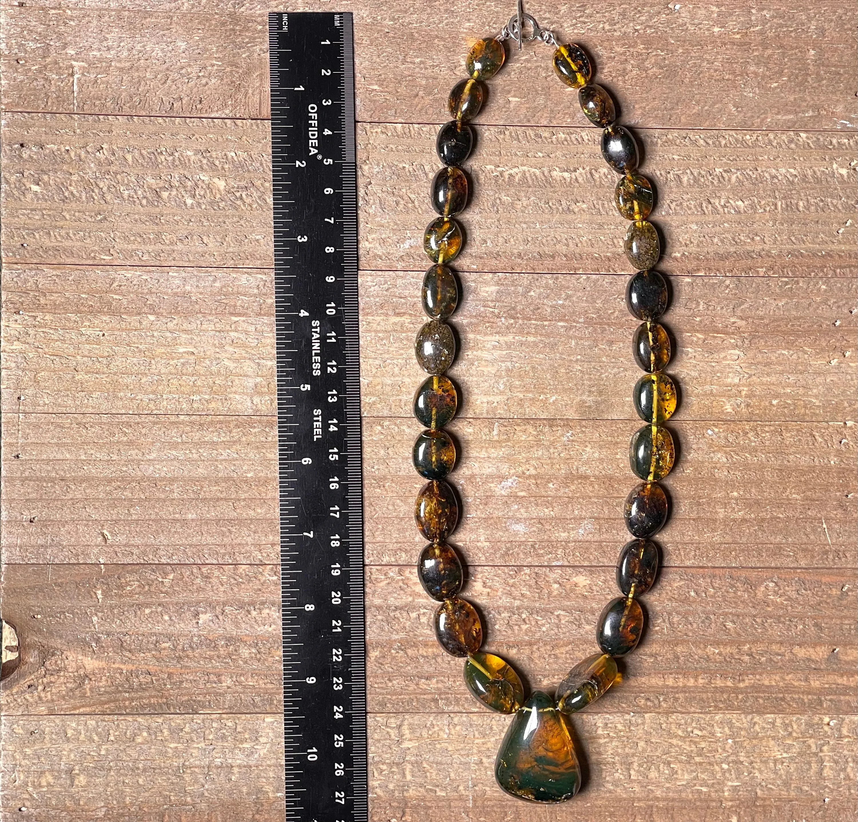 Mexican AMBER Crystal Necklace - Beaded Necklace, Handmade Jewelry, Healing Crystals and Stones, 48562