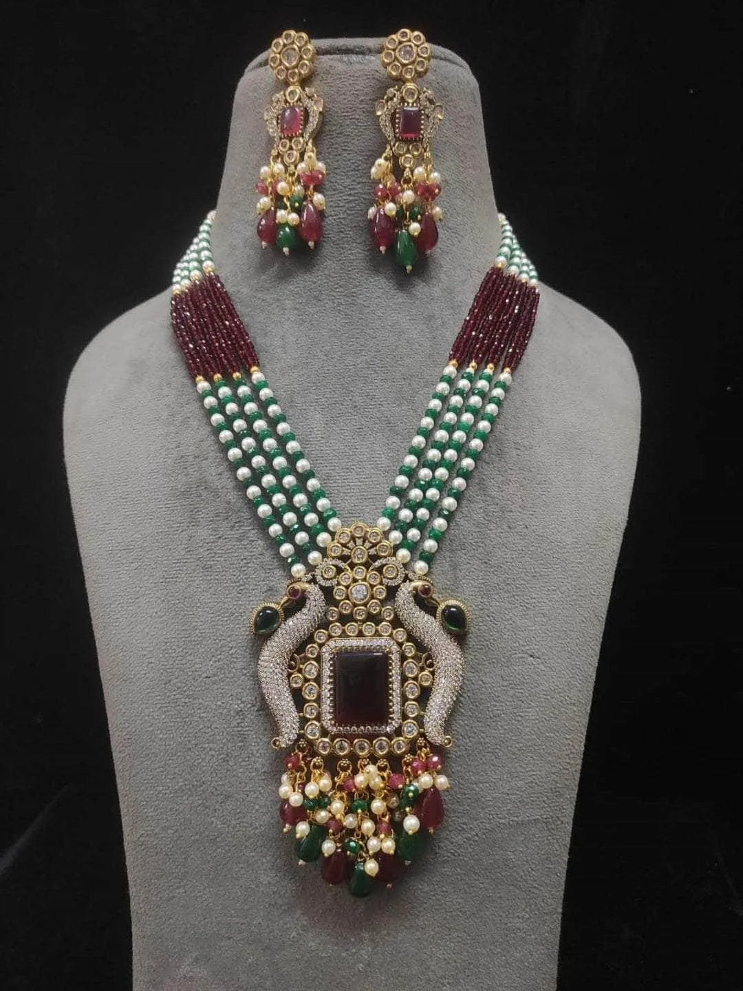 Minakari Long Kundan Necklace Set