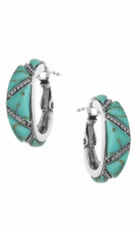 Montana Silversmith Turquoise Wedge Hoop Earrings - In Stock