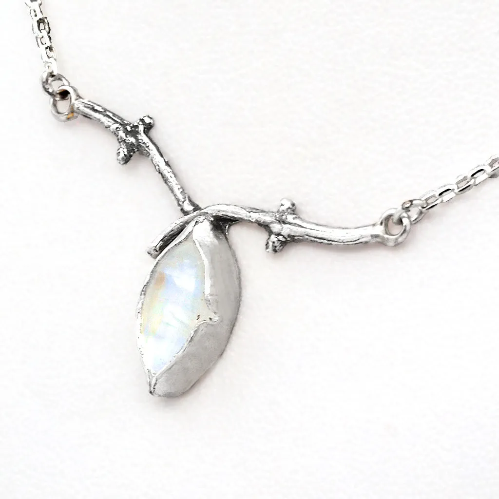 Moonstone Branch Necklace