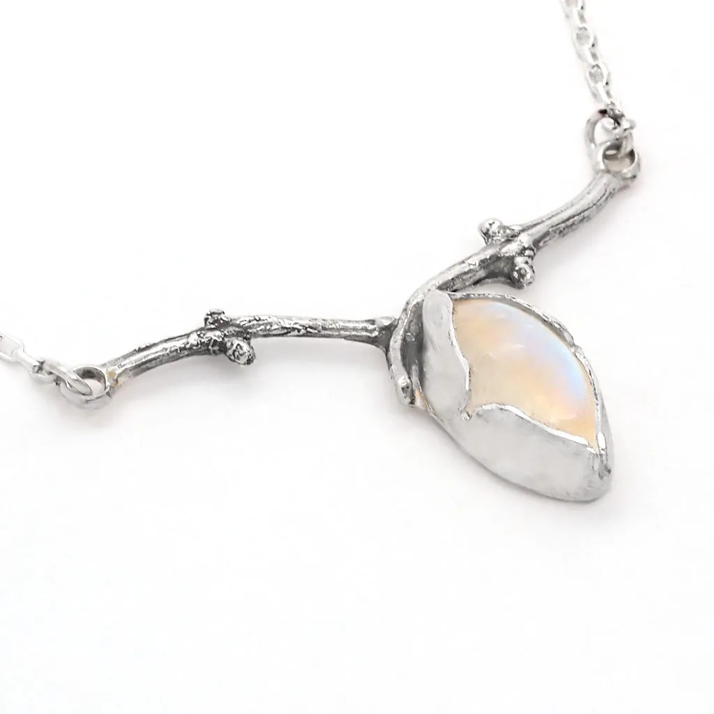 Moonstone Branch Necklace