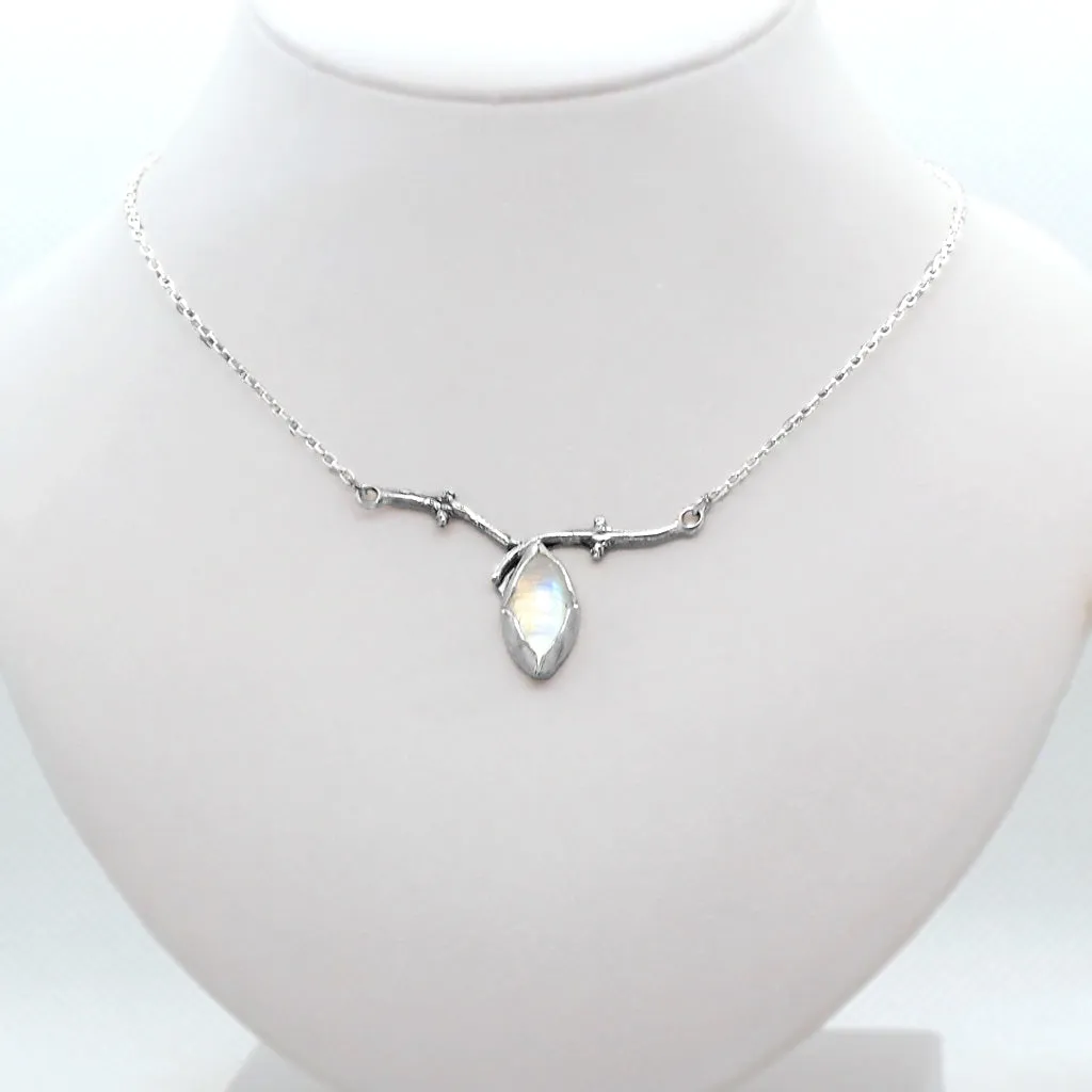 Moonstone Branch Necklace