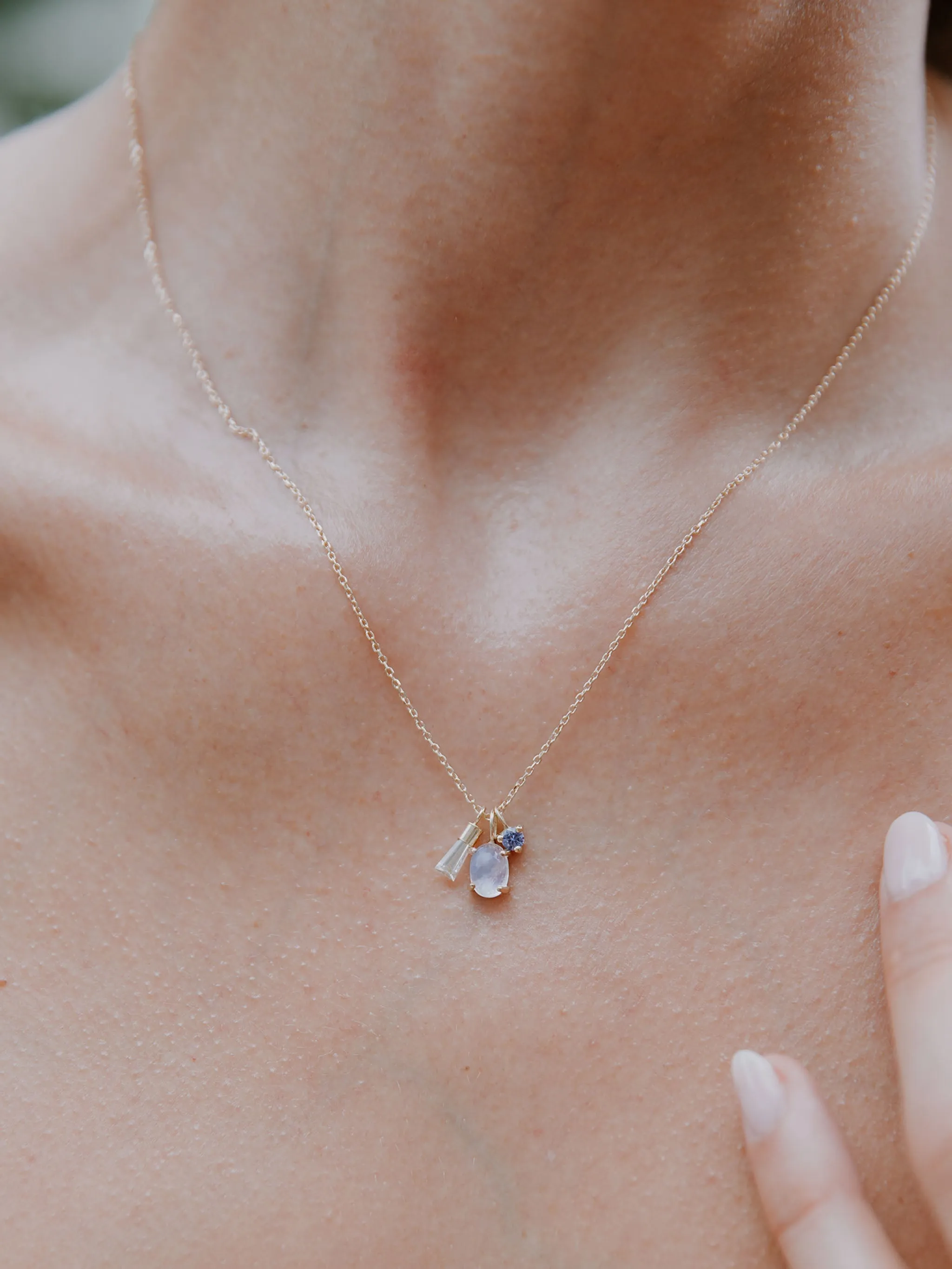 Moonstone Charm Necklace