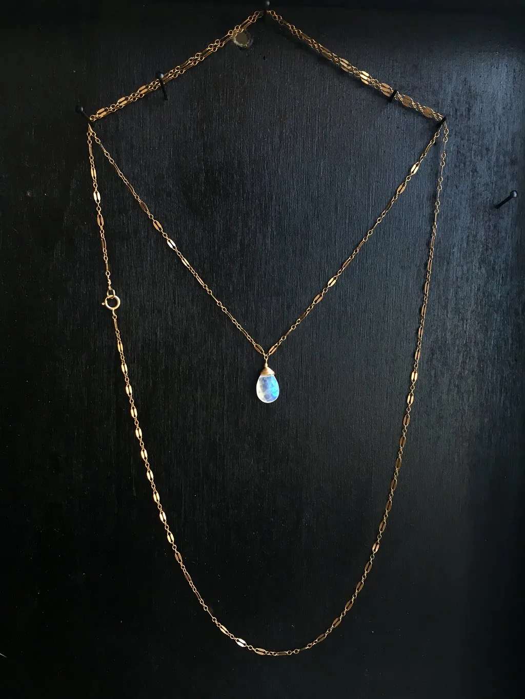 Moonstone Choker Wrap Gemstone Necklace