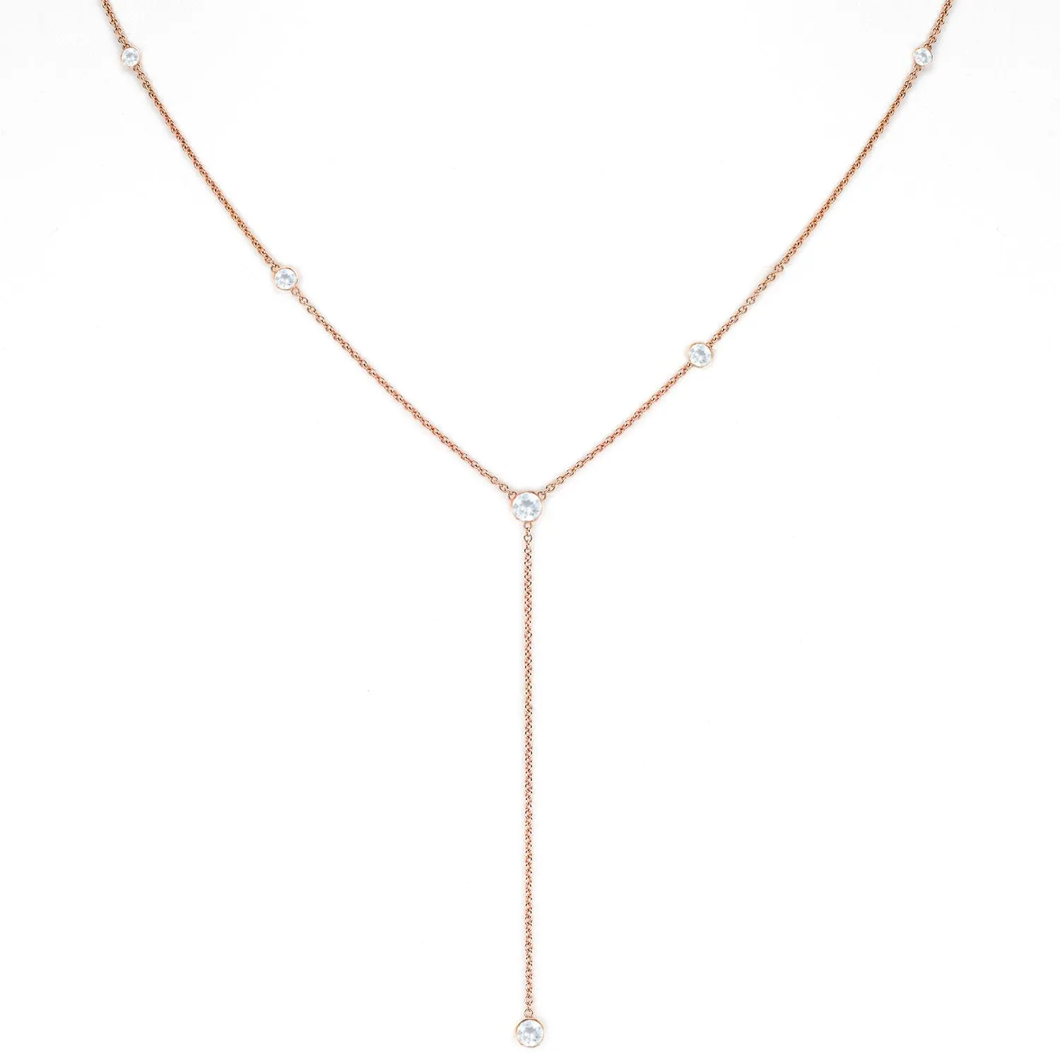 Moonstone Star Droplet Lariat