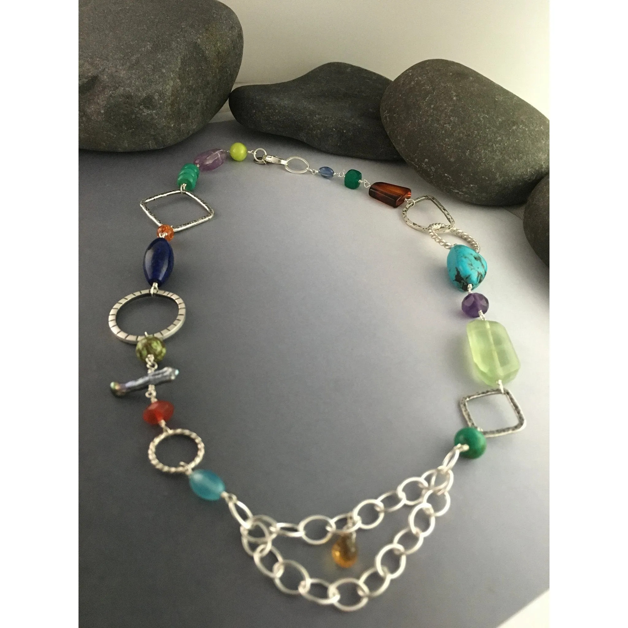 Multi-Stone Beaded Necklace