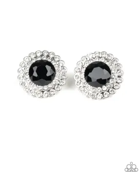 My Second Castle Black Post Earrings - Paparazzi Accessories