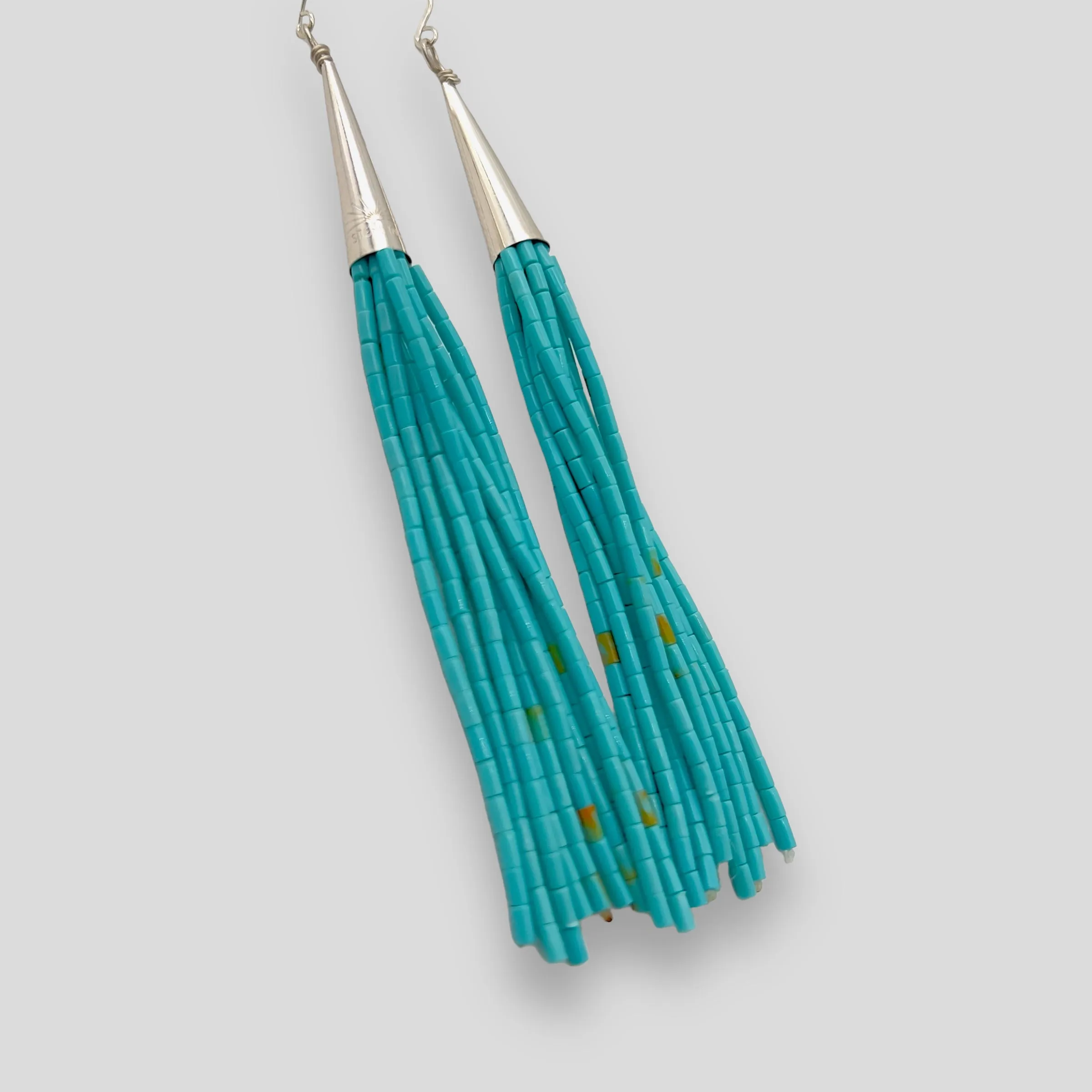 Native American Handcrafted Turquoise Strands Earrings