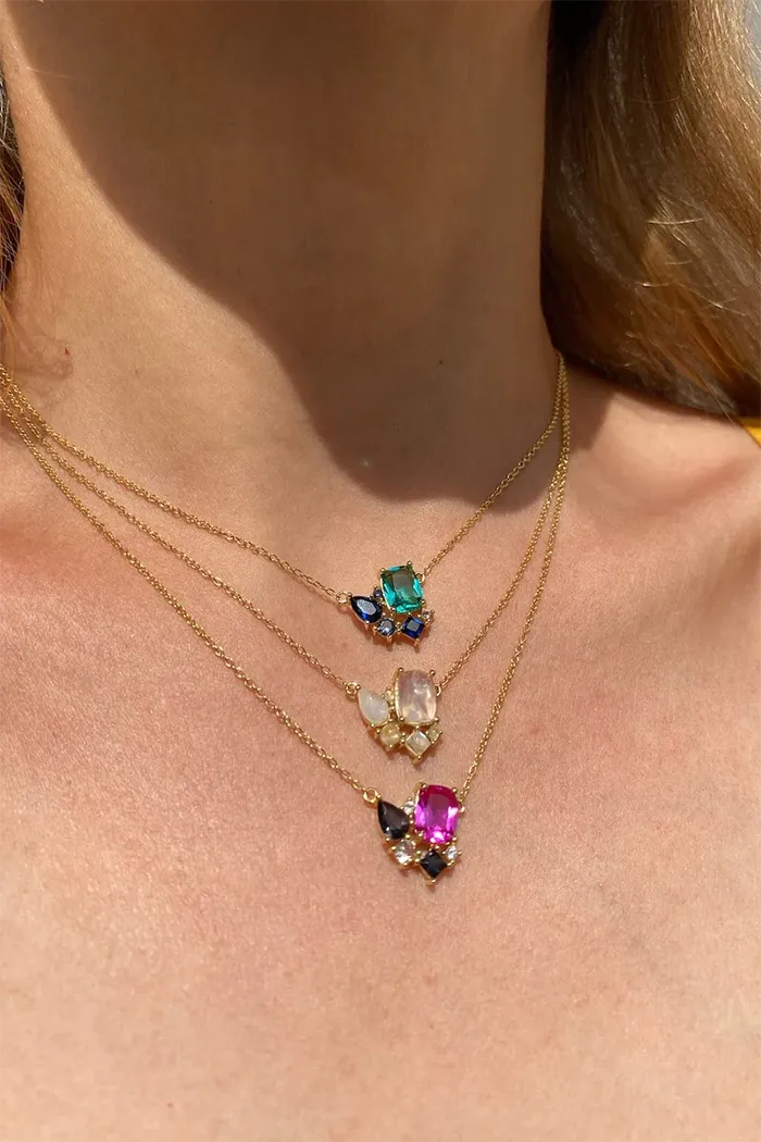 native gem bouquet necklace