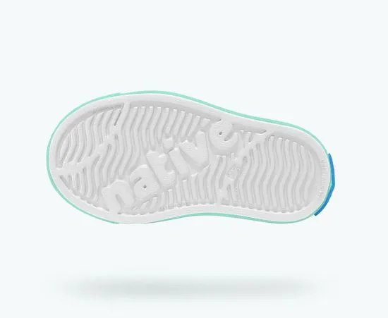 NATIVE Jefferson Glow Child Shoes Shell White/Minty Glow