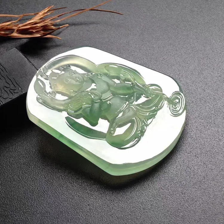 Natural Jade Pendant Jadeite Guan Yin Pendant PT315