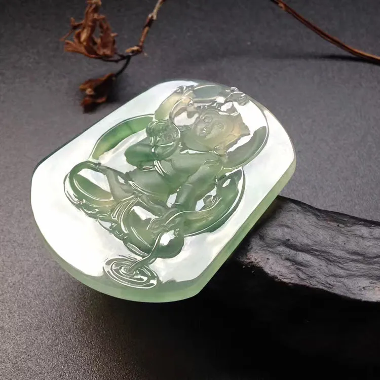 Natural Jade Pendant Jadeite Guan Yin Pendant PT315