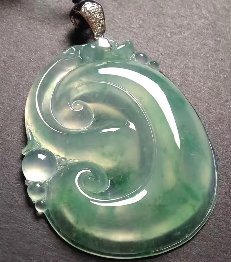 Natural Jade Pendant Jadeite Ruyi Pendant PT226